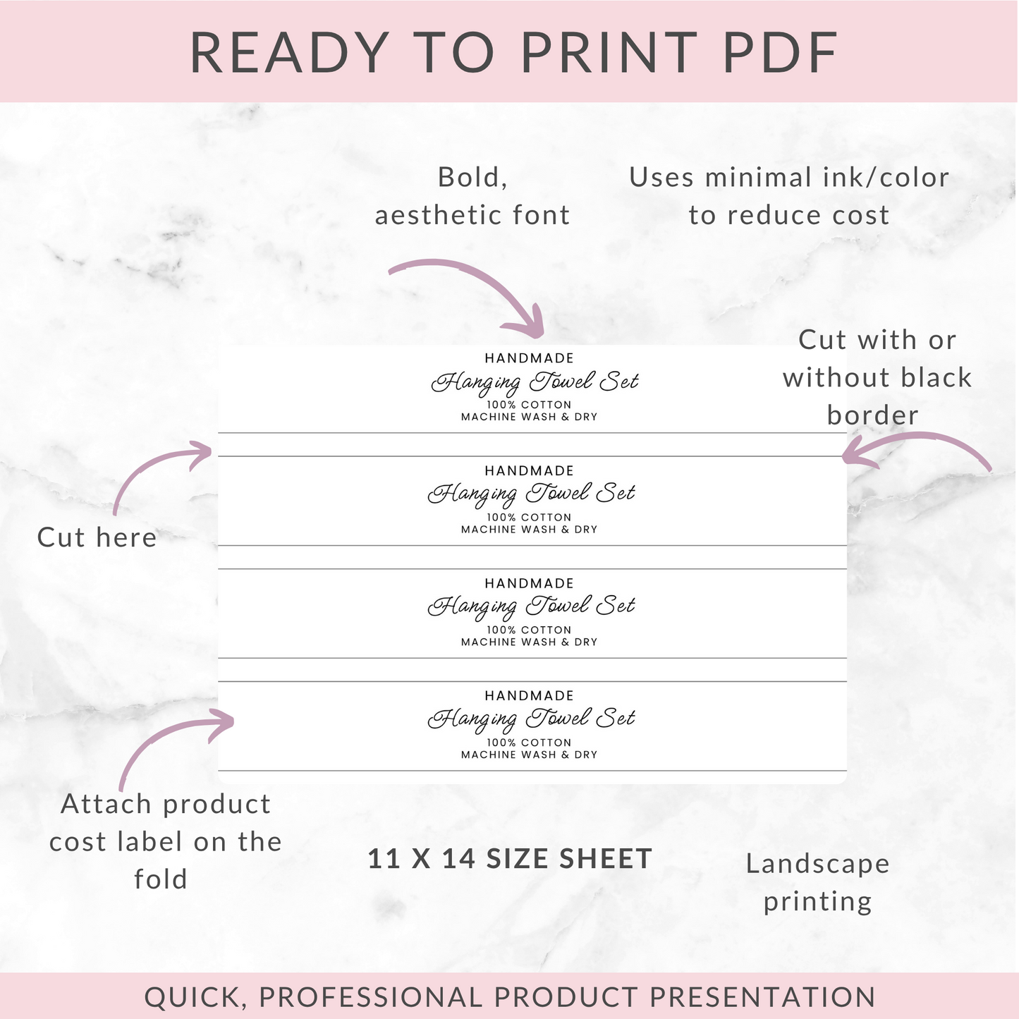 PRINTABLE Dish Towel Wrap Labels | Downloadable PDF