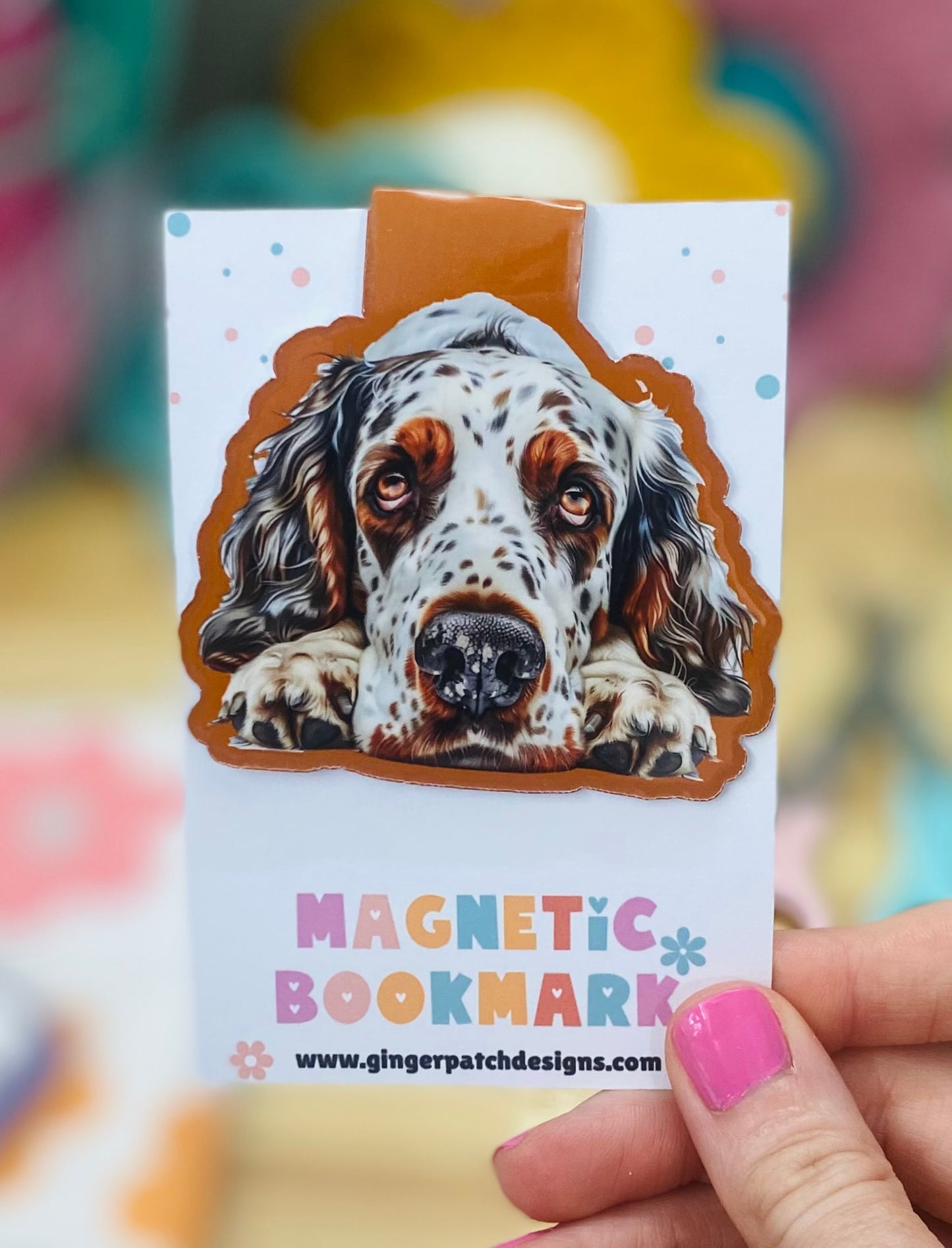 English Setter Magnetic Bookmark