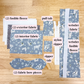 Ella Keychain Wallet Sewing Kit ~ Gray Floral Farm Animals ~PDF Pattern Digital Download & Video Tutorial