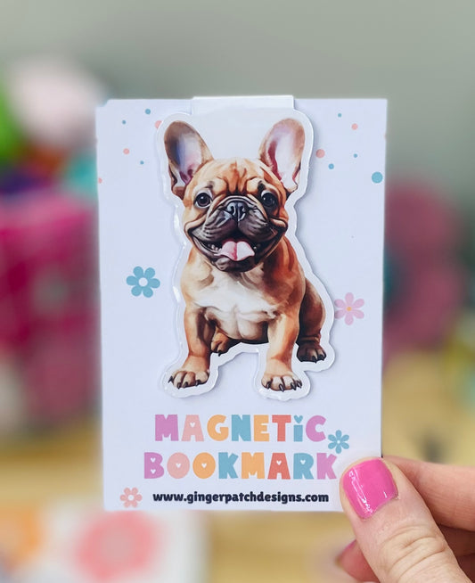 French Bulldog Magnetic Bookmark, Frenchie Dog Bookmarks