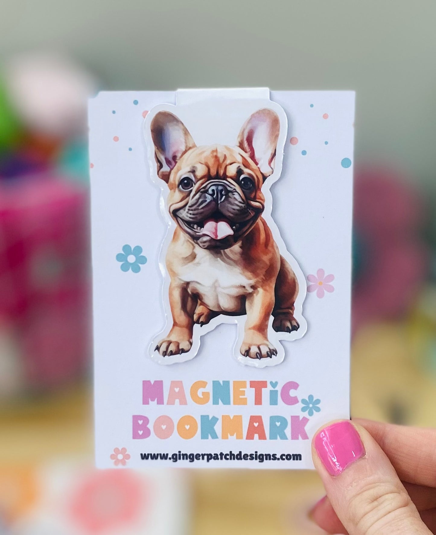 Fawn French Bulldog Magnetic Bookmark