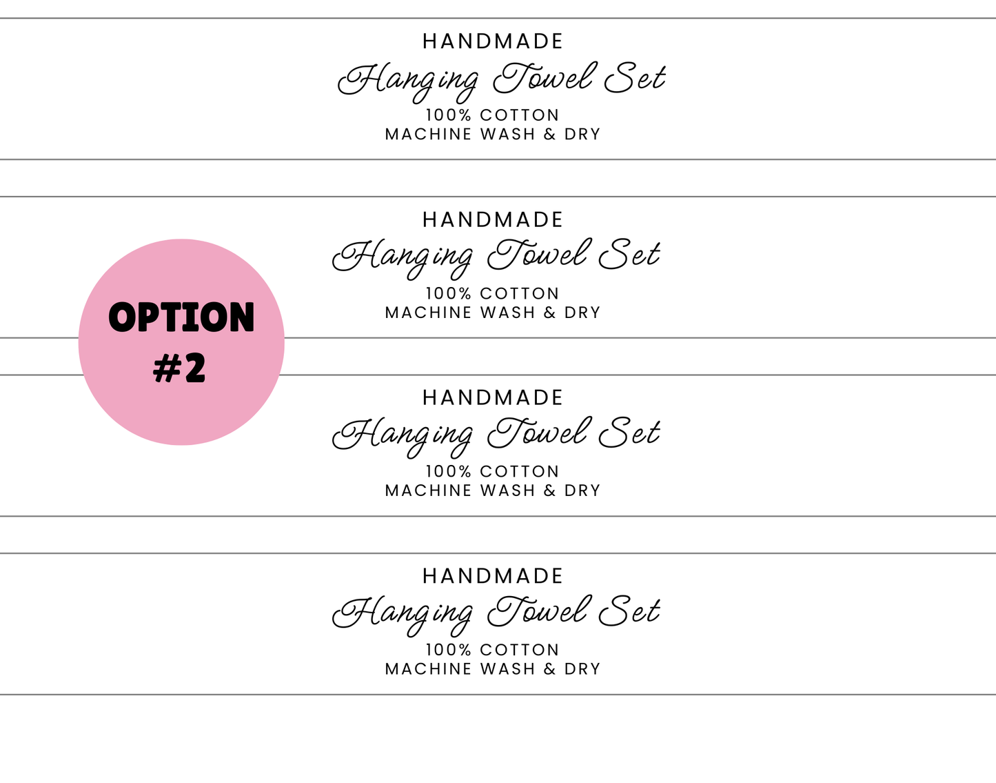 PRINTED LABELS Dish Towel Wrap Labels 11x14"