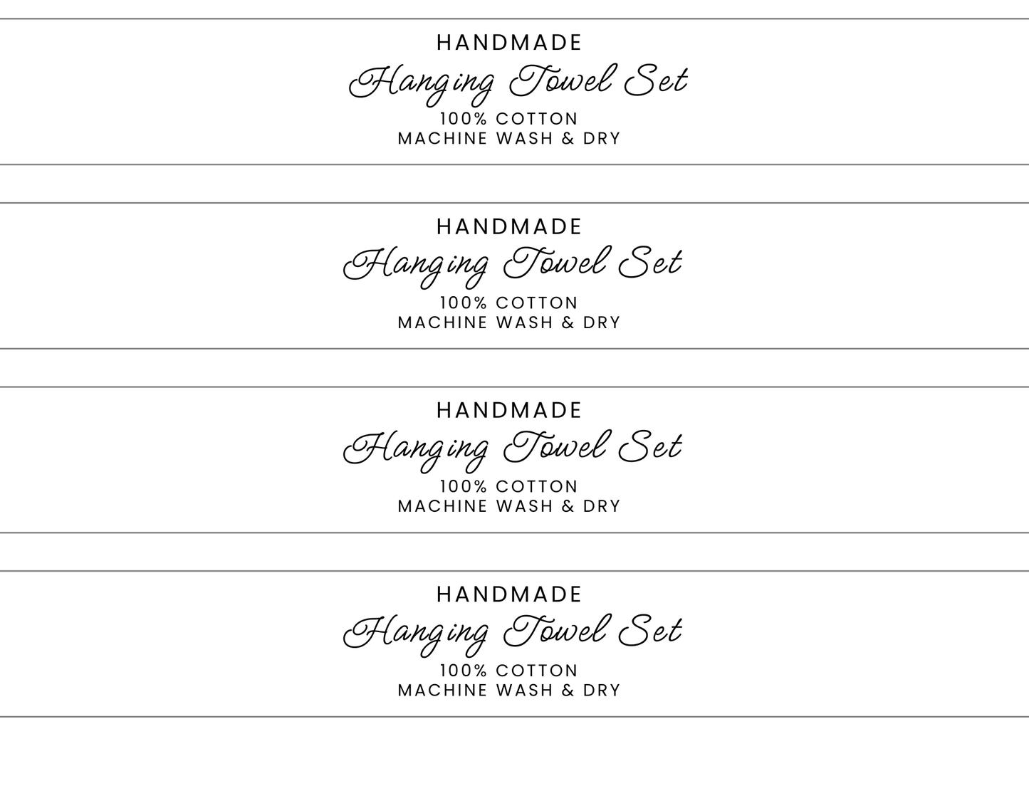 PRINTABLE Dish Towel Wrap Labels | Downloadable PDF