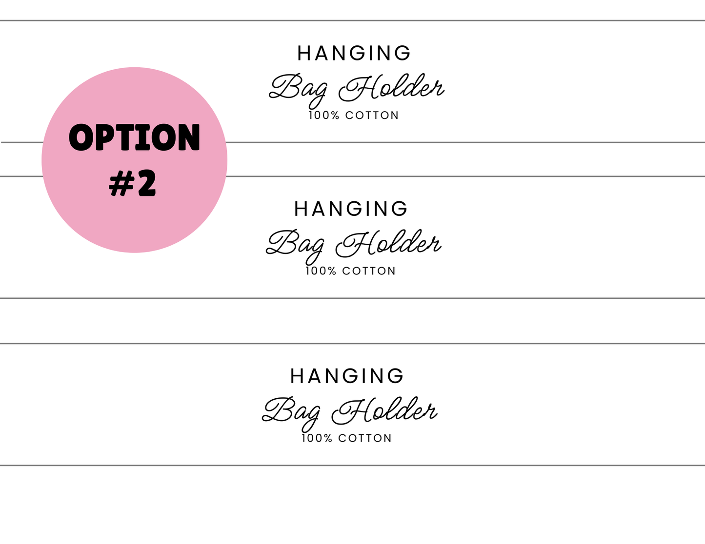 PRINTED LABELS Bag Holder Wrap Labels