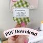 PRINTABLE Jar Cover Wrap Labels | Downloadable PDF