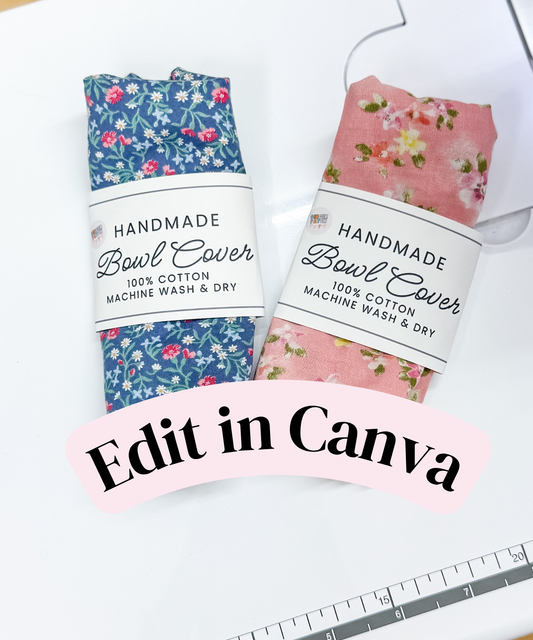 EDITABLE Bowl Cover Wrap Labels | Custom Packaging