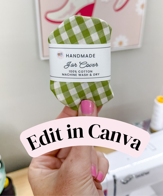 EDITABLE Jar Cover Wrap Labels | Custom Packaging