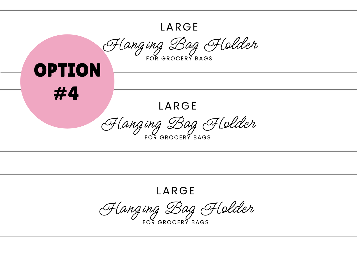 PRINTED LABELS Bag Holder Wrap Labels