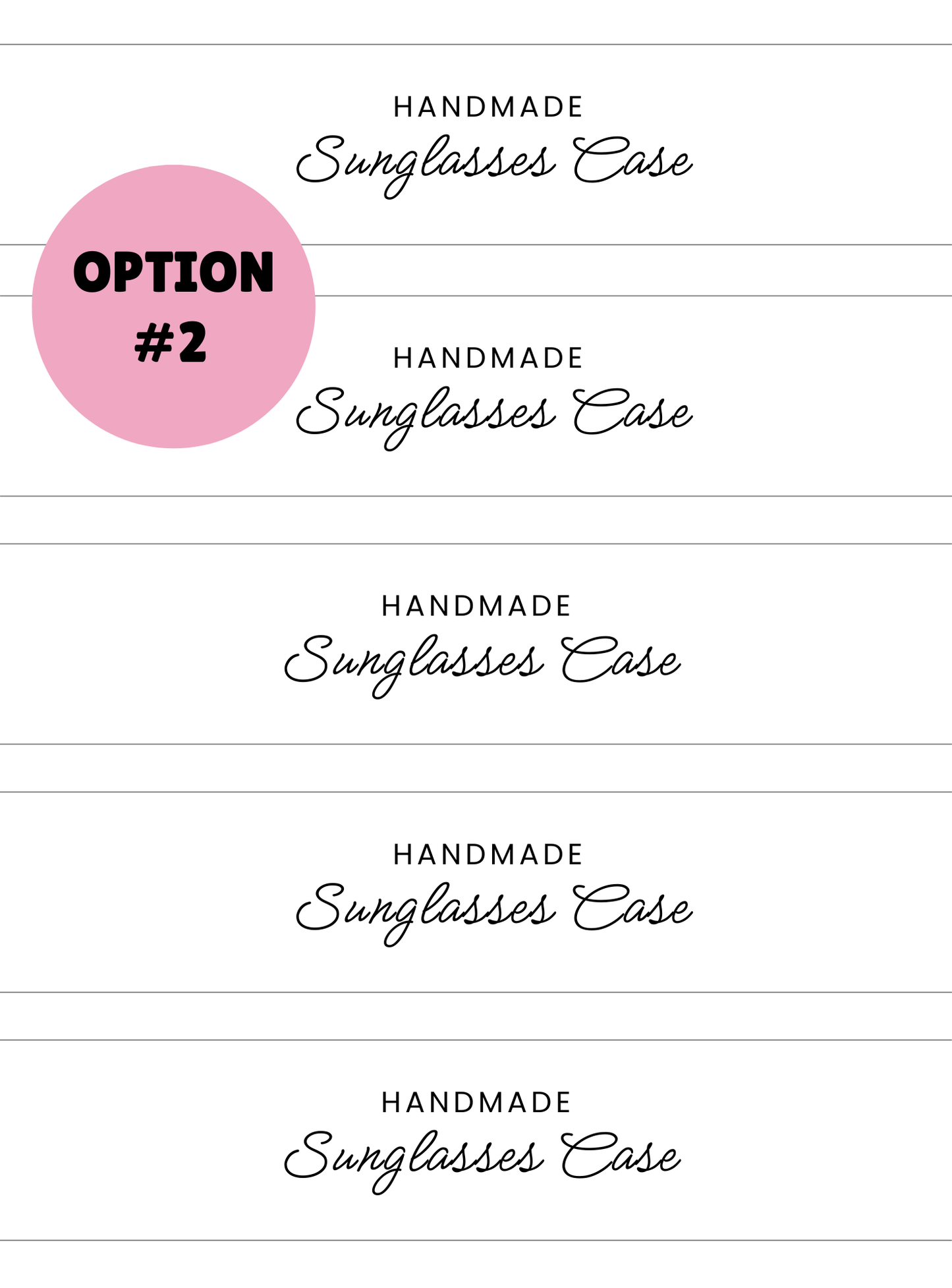 PRINTED LABELS Sunglasses Case Wrap Labels
