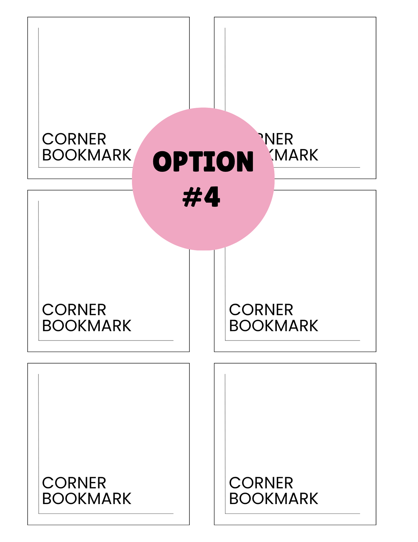 PRINTED LABELS Corner Bookmark Card Labels