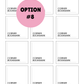 PRINTED LABELS Corner Bookmark Card Labels