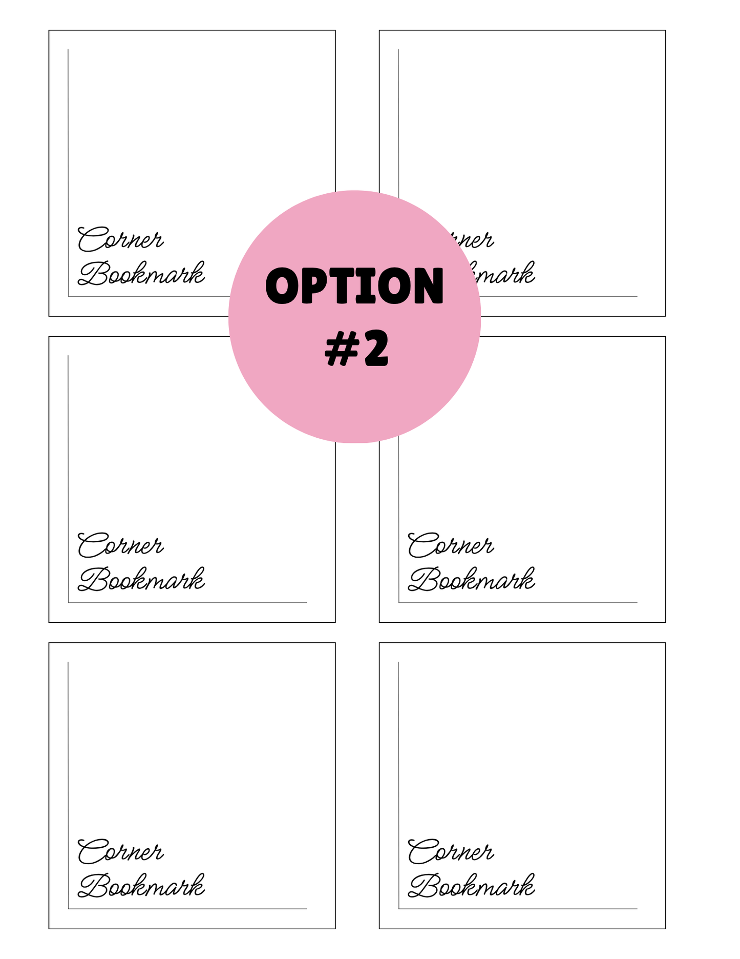 PRINTED LABELS Corner Bookmark Card Labels