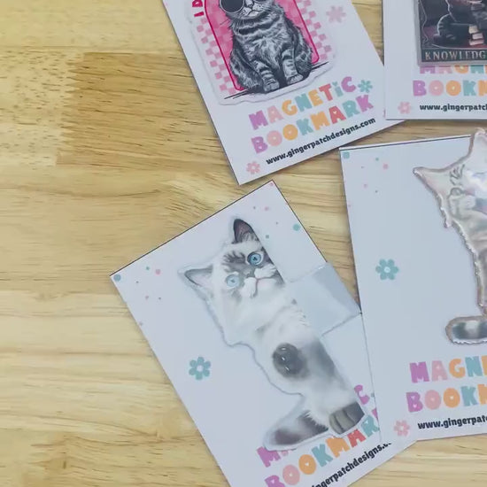 Cowboy Kitty Magnetic Bookmark, Meowdy Pawner Bookmark, Cowboy Cat, Cat Bookmarks