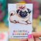 Pug with Bow Magnetic Bookmark, Dog Bookmarks