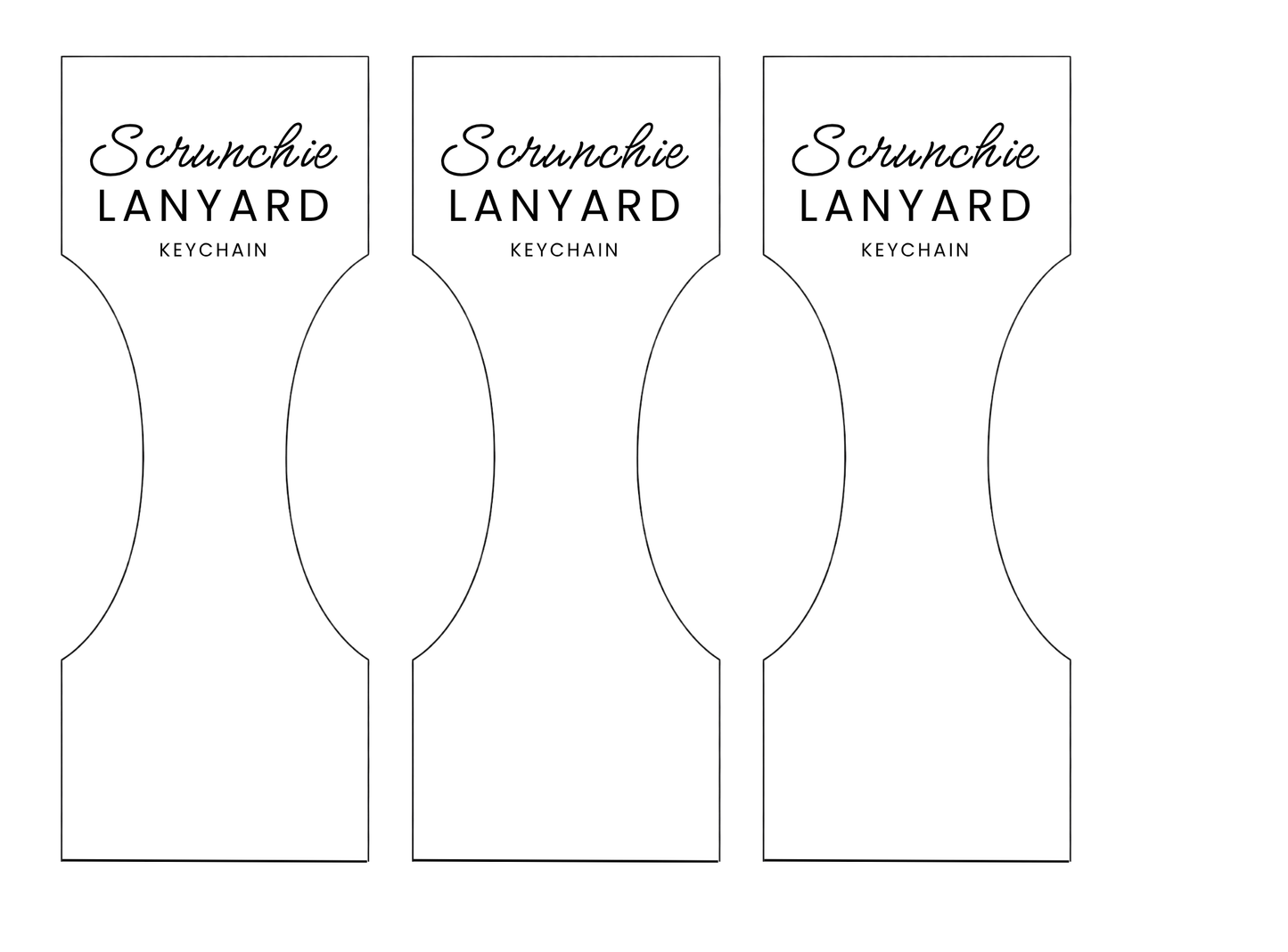 3-in 1 PRINTABLE BUNDLE | Scrunchie Wristlet & Lanyard Wrap Labels | Downloadable PDF