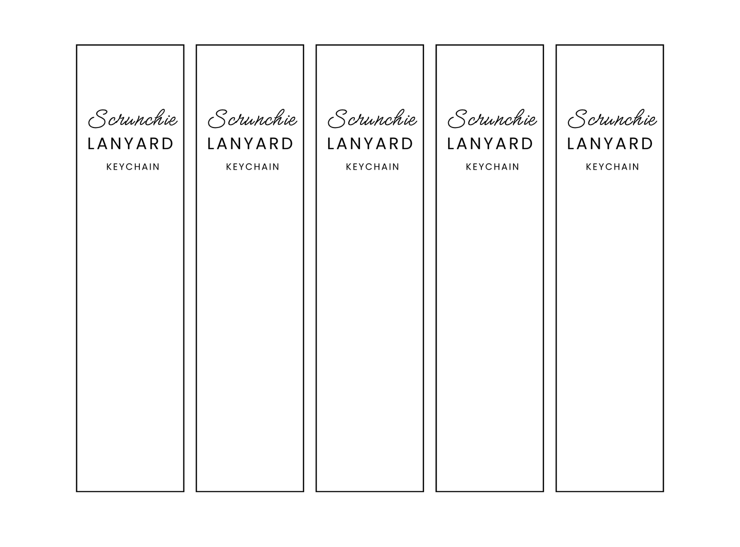 3-in 1 PRINTABLE BUNDLE | Scrunchie Wristlet & Lanyard Wrap Labels | Downloadable PDF