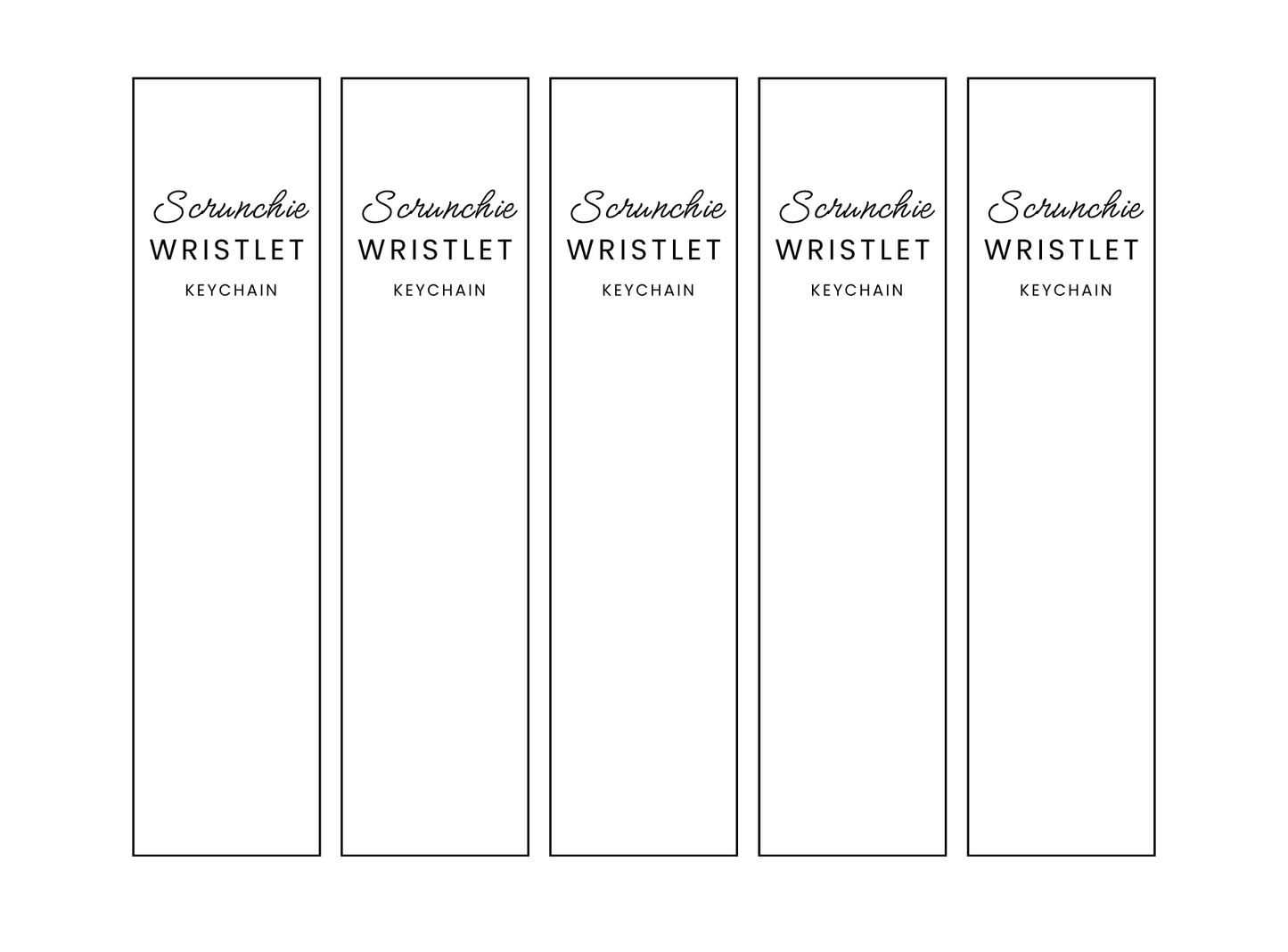 3-in 1 PRINTABLE BUNDLE | Scrunchie Wristlet & Lanyard Wrap Labels | Downloadable PDF