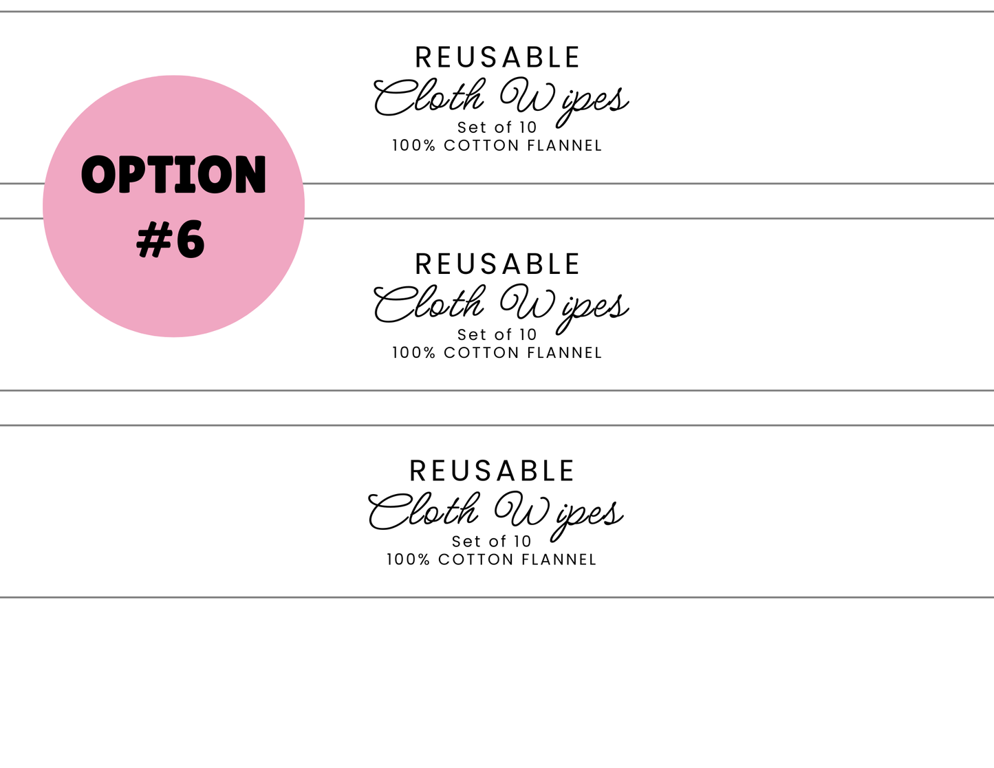 PRINTED LABELS Face Wipes Wrap Labels