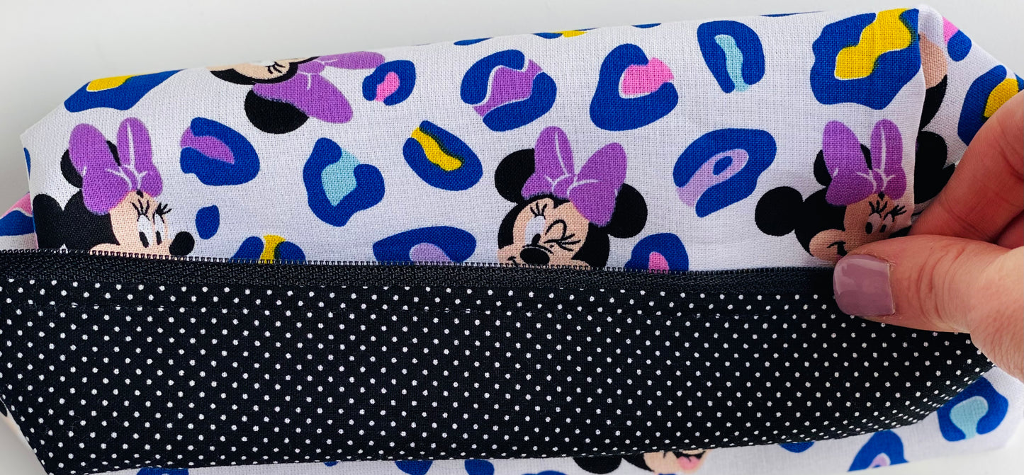 Minnie Mouse Purple Leopard Travel Bag