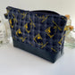 Black Hufflepuff Quilted Flannel Jumbo Pouch
